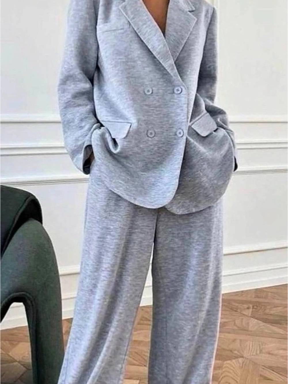 Gray Wide Leg Pantsuit new !!! 220